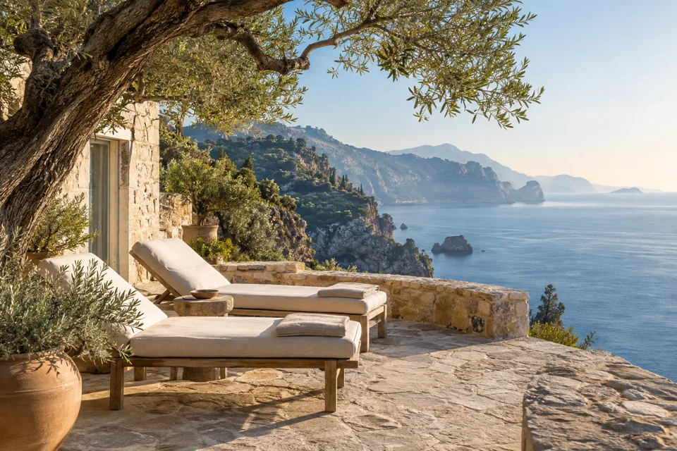 A peaceful sunlit courtyard offering a place to pause