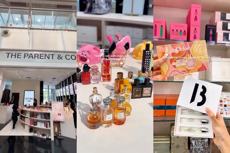 The Parent Company store and fragrance selection at Alexandra Retail Centre