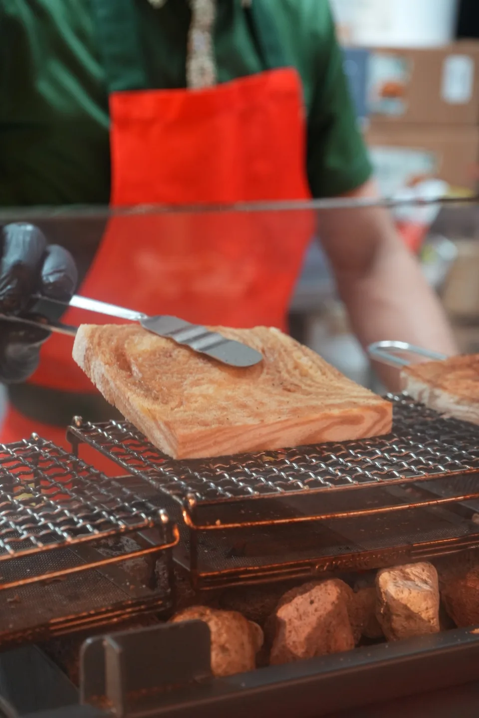 Roti bakar on the grill at 555. Photography supplied.